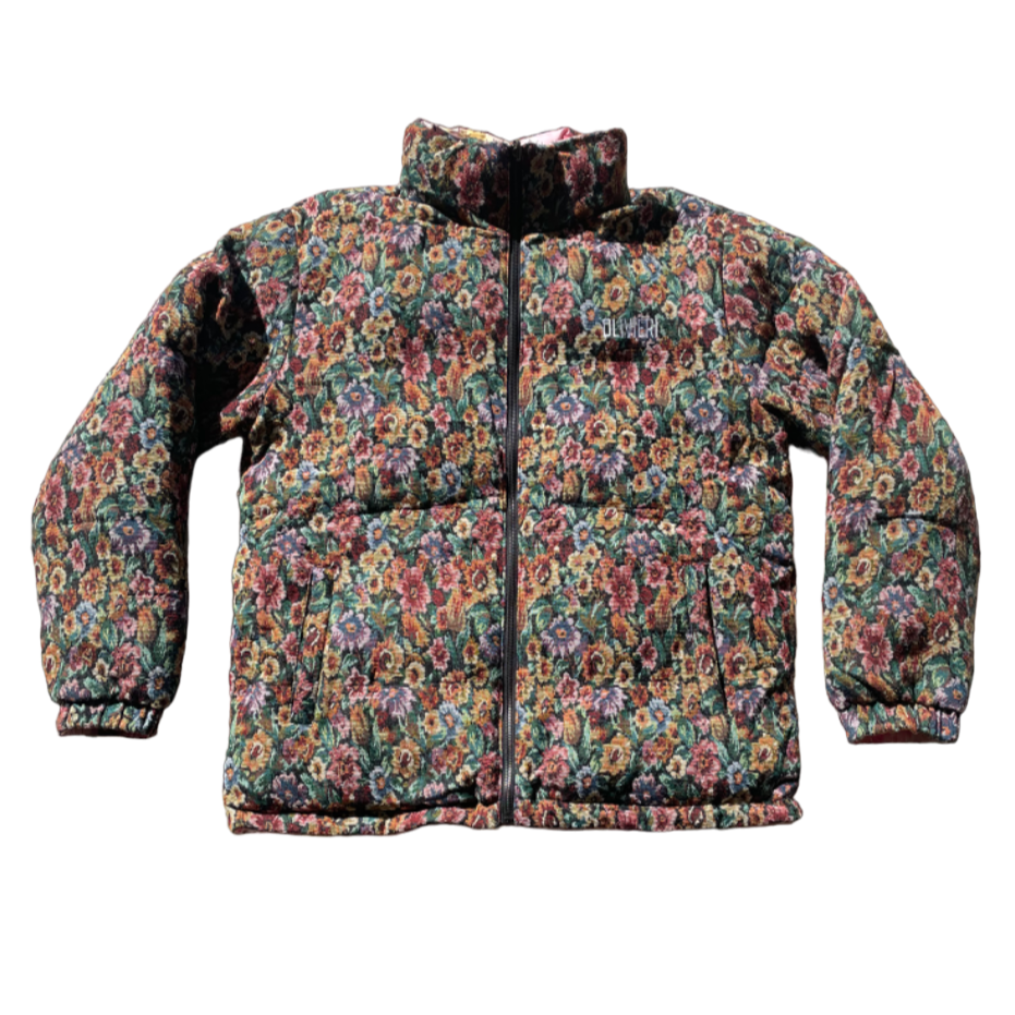 Golf Floral Down Coat New Luxury Men Blue Golf Flower Le Fleur