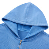 Waffle Hoodie - Cornflower blue