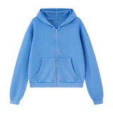 Waffle Hoodie - Cornflower blue