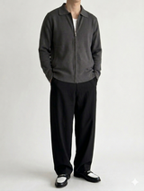 Nonno Knit Cardigan - Concrete