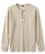 Long Sleeve Waffle Henley Shirt