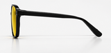 Retro Double Bridge Sunglasses - Black/Yellow