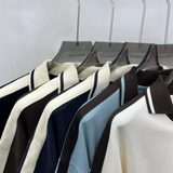 Knitted Polo Jersey - Chocolate