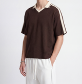 Knitted Polo Jersey - Chocolate