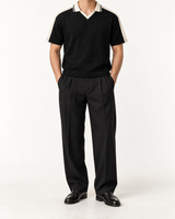 Knitted Polo Jersey - Black