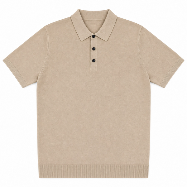 Nonno Knit Polo - Sand – Olivieri Clothing